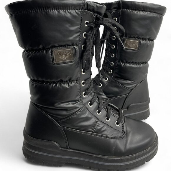 Olang Women's Black Lace Up Waterproof Insulated Winter Boots EU 38 USA 7.5 - Picture 1 of 13